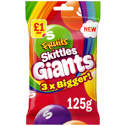 SKITTLES GIANTS BIGGER FRUIT 125G
